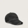 Casquette de baseball anthracite avec étoile brodée ton sur ton