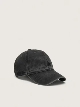 Casquette de baseball anthracite avec étoile brodée ton sur ton