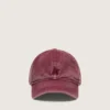 Casquette de baseball bordeaux avec étoile brodée ton sur ton