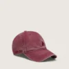 Casquette de baseball bordeaux avec étoile brodée ton sur ton