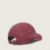 Casquette de baseball bordeaux avec étoile brodée ton sur ton