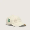Casquette de baseball crème avec écusson « Golden » ton sur ton et pin's en forme d'étoile verte
