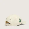 Casquette de baseball crème avec écusson « Golden » ton sur ton et pin's en forme d'étoile verte