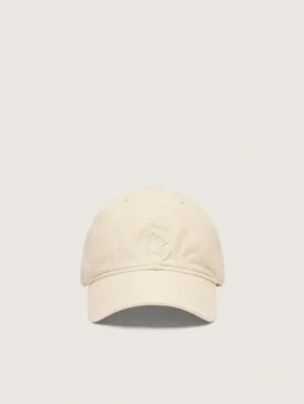 Casquette de baseball écru avec étoile brodée ton sur ton