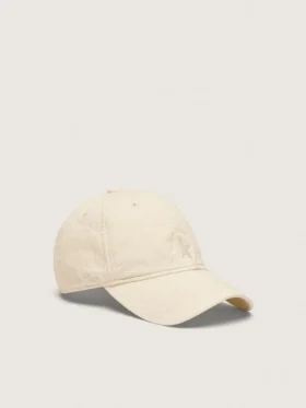 Casquette de baseball écru avec étoile brodée ton sur ton