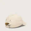 Casquette de baseball écru avec étoile brodée ton sur ton