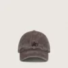 Casquette de baseball marron foncé avec étoile brodée ton sur ton
