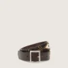 Ceinture Sierra pour femme en cuir acajou avec clous décoratifs