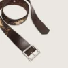 Ceinture Sierra pour femme en cuir acajou avec clous décoratifs
