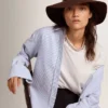 Chapeau marron café avec lanière en cuir cloutée