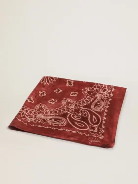 Écharpe bordeaux à motif paisley