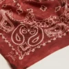 Écharpe bordeaux à motif paisley