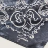 Écharpe gris anthracite à imprimé paisley