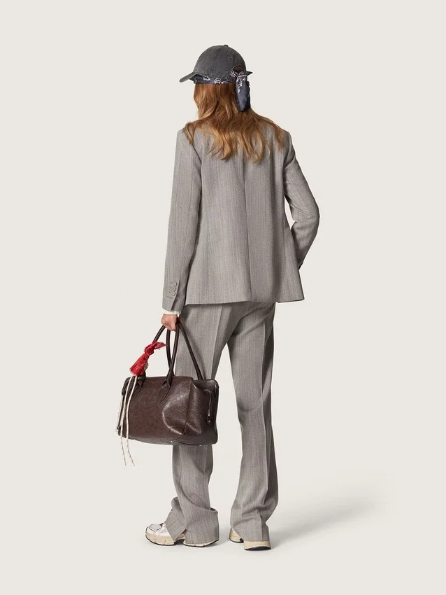 Écharpe gris anthracite à imprimé paisley