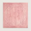 Écharpe vieux rose à imprimé paisley