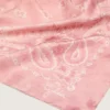 Écharpe vieux rose à imprimé paisley