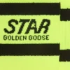 Chaussettes de sport jaune fluo à rayures noires