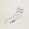 Chaussettes unisexes en coton blanc ornées de cristaux décoratifs