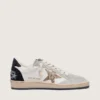 Chaussures Ball Star pour femme en nappa et daim, avec étoile pailletée et languette de talon noire