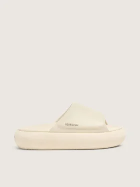 Sandales Slide Space-Star pour homme en cuir blanc