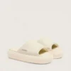 Sandales Slide Space-Star pour homme en cuir blanc