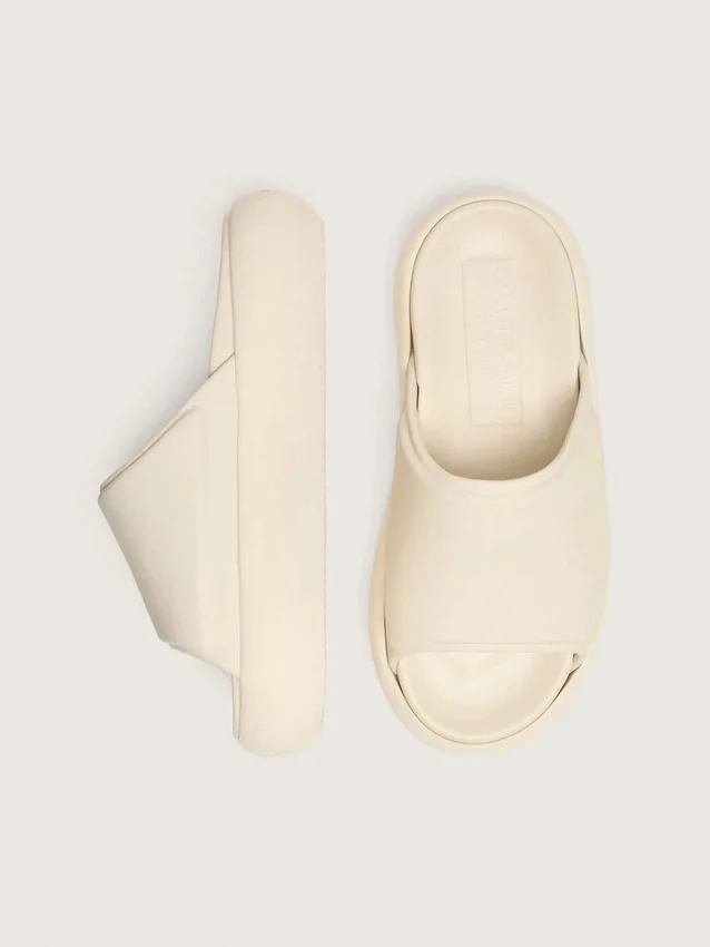 Sandales Slide Space-Star pour homme en cuir blanc