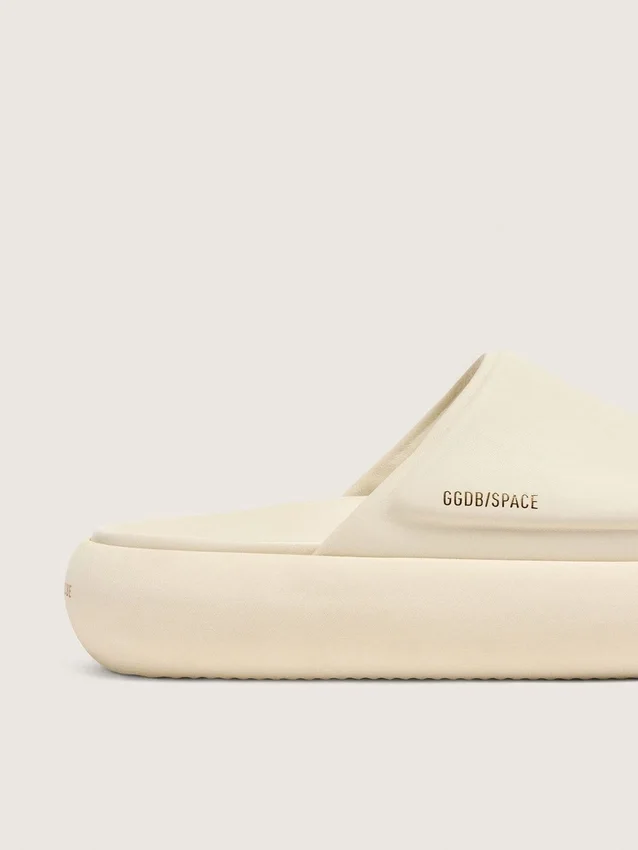 Sandales Slide Space-Star pour homme en cuir blanc