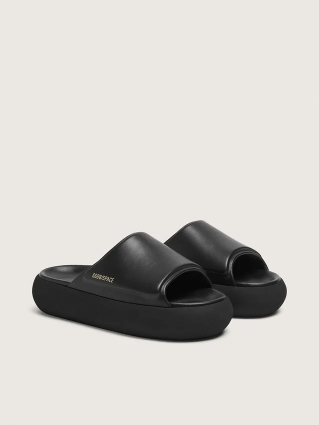 Slip-ons Space-Star pour homme en cuir noir