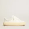 Chaussures Space-Star Cube pour femme en cuir blanc avec étoile perforée