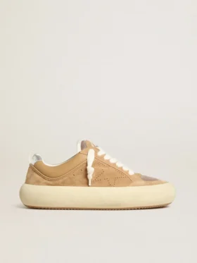Chaussures Space-Star Cube pour homme en daim couleur tabac avec étoile perforée