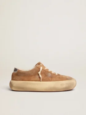 Chaussures Space-Star pour femme en daim couleur tabac avec doublure en peau de mouton