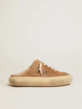 Chaussures Space-Star pour femme en daim couleur tabac avec doublure en peau de mouton