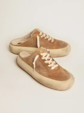 Chaussures Space-Star pour femme en daim couleur tabac avec doublure en peau de mouton