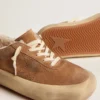 Chaussures Space-Star pour femme en daim couleur tabac avec doublure en peau de mouton