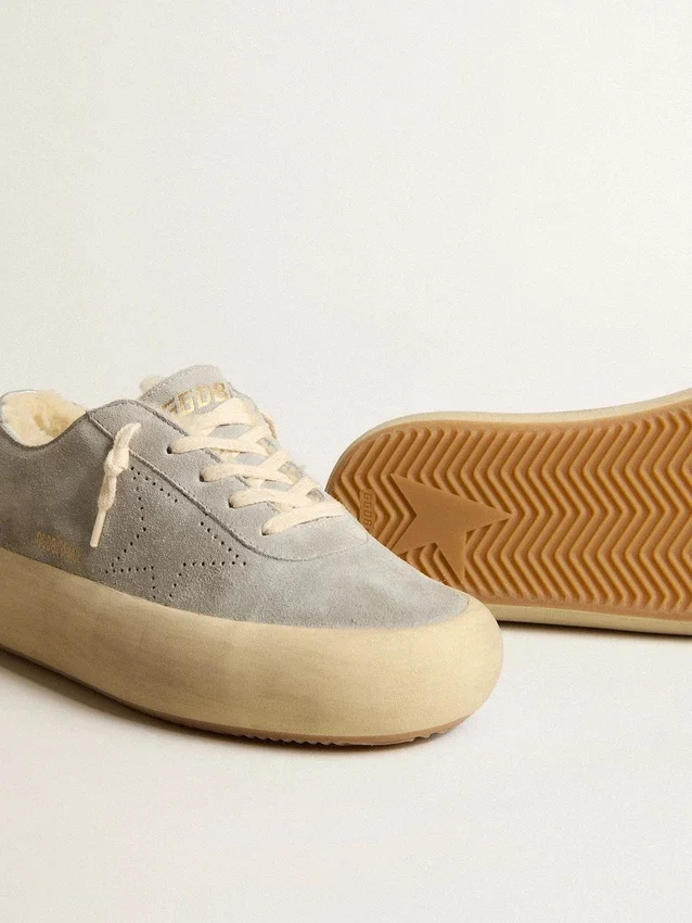 Chaussures Space-Star pour homme en daim gris glacé avec doublure en peau de mouton