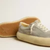 Chaussures Space-Star pour femme en daim gris glacier avec étoile perforée