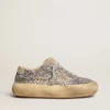 Chaussures Space-Star pour femme, pailletées argentées avec doublure en peau de mouton