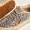 Chaussures Space-Star pour femme, pailletées argentées avec doublure en peau de mouton