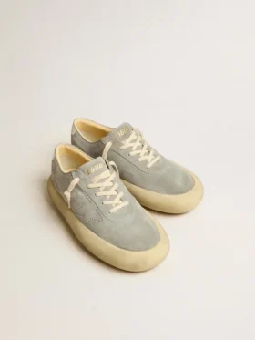 Chaussures Space-Star pour homme en daim gris glacier avec étoile perforée