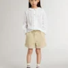 Chemise blanche en coton à broderie anglaise pour filles