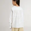 Chemise blanche en coton à broderie anglaise pour filles
