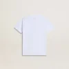 Chemise blanche en coton pour enfant avec imprimé argenté