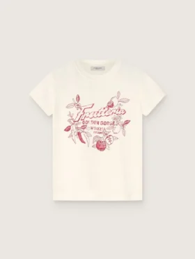 Chemise blanche en coton pour enfant avec imprimé « Frutteria Golden »