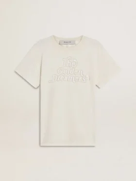 Chemise blanche pour femme avec imprimé sur le devant
