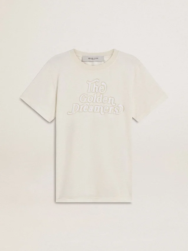 Chemise blanche pour femme avec imprimé sur le devant