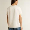 Chemise blanche pour femme à imprimé floral