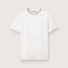 Chemise blanche pour femme ornée de cristaux cabochons