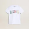 Chemise blanche pour garçons avec imprimé Golden multicolore