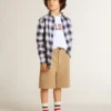 Chemise blanche pour garçons avec imprimé Golden multicolore