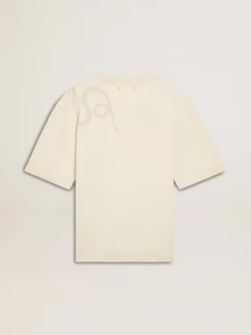Chemise CNY blanche délavée à la coupe décontractée